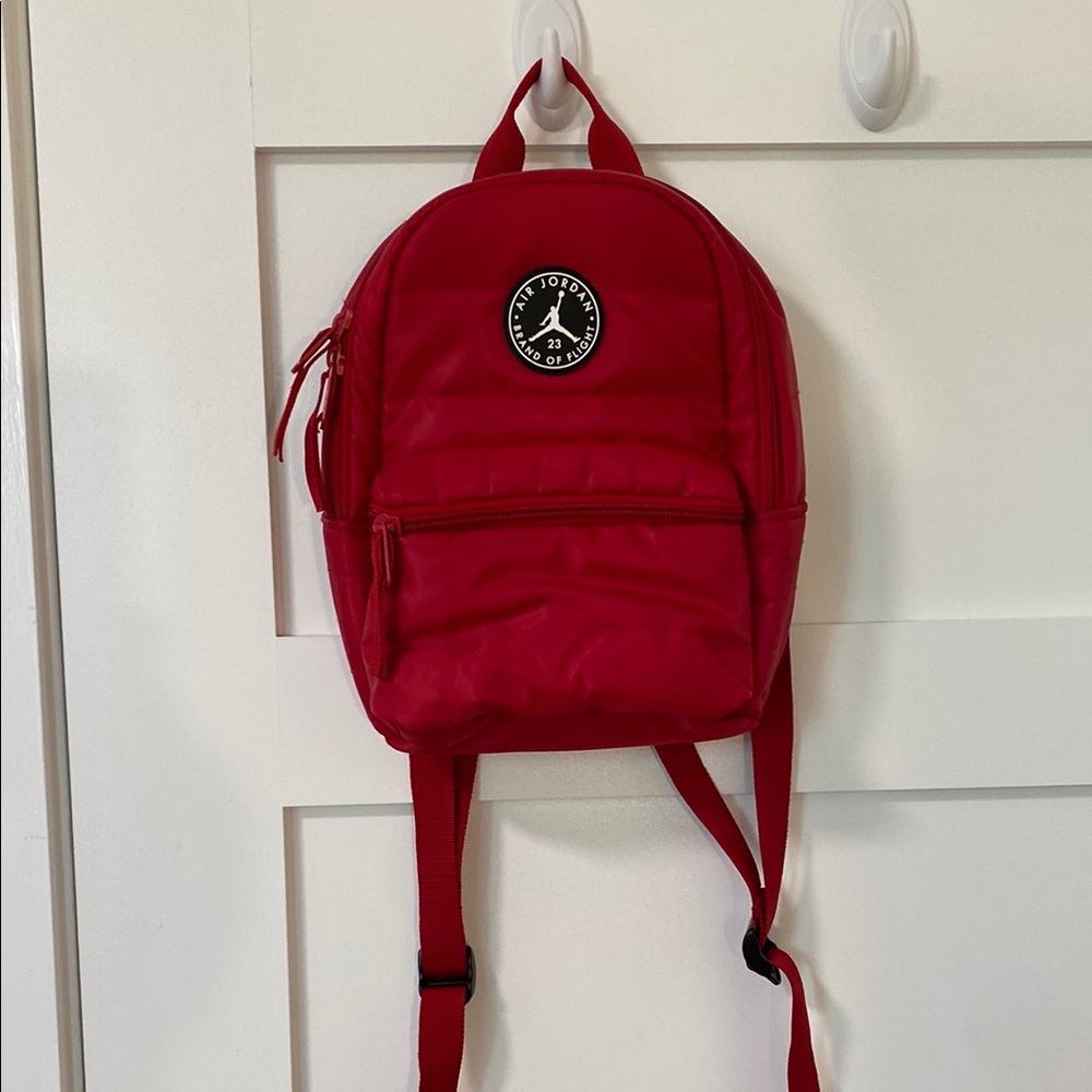 Nike Jordan Red Adjustable Strap Backpack with Logo